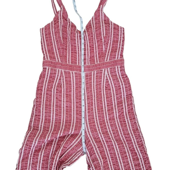 Anthropologie ett:twa Robin wide leg culotte jumpsuit red medium NO BELT - Picture 6 of 13